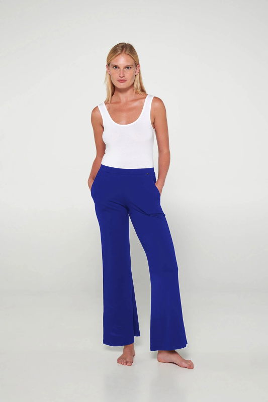 Vamp - Dámské zvonové kalhoty 20212 - Vamp blue lapis xxl