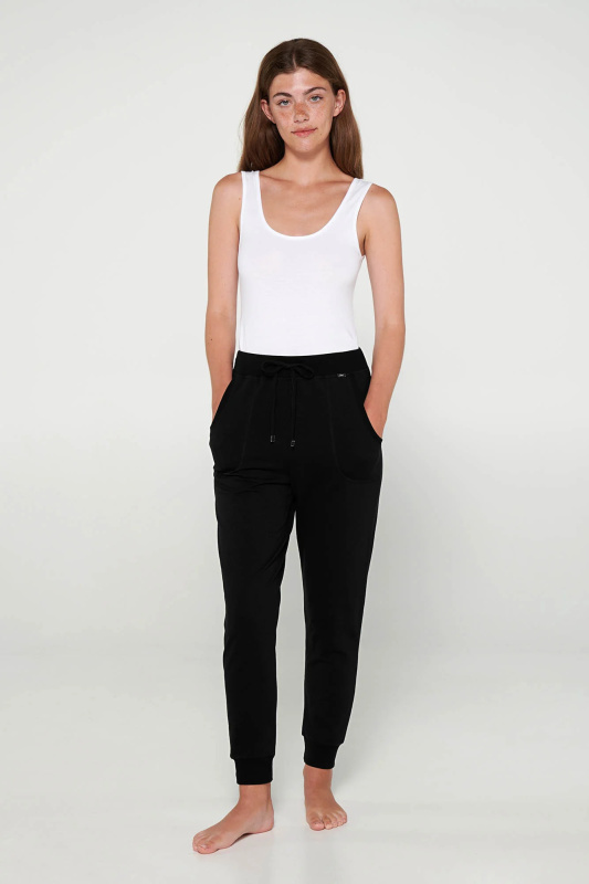 Vamp - Jednobarevné dlouhé kalhoty 20216 - Vamp black xxl