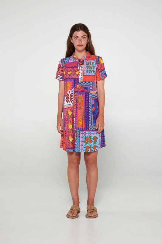 Vamp - Šaty s krátkými rukávy 20425 - Vamp coral sun xxl
