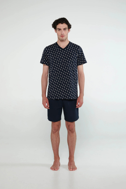 Vamp - Pyžamo s krátkými rukávy 20632 - Vamp blue salute xxl