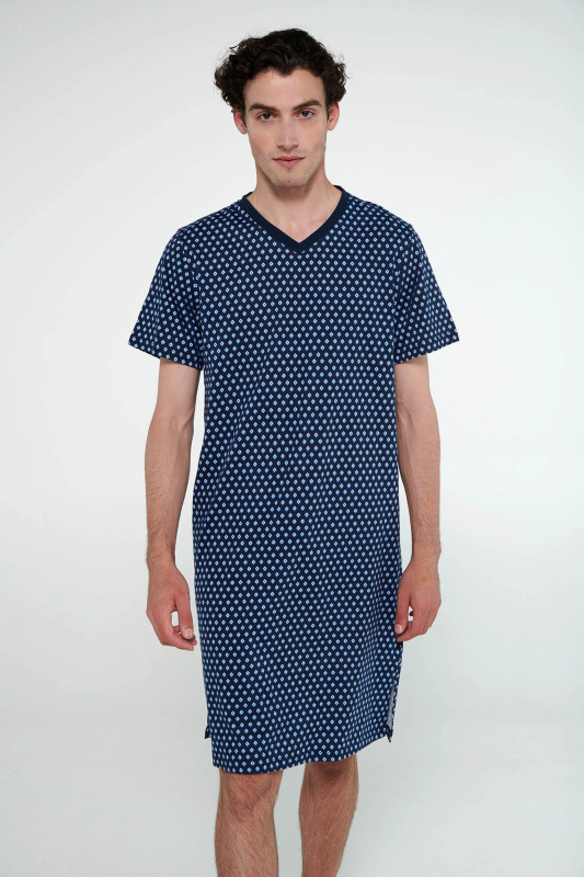 Vamp - Noční košile s krátkými rukávy 20673 - Vamp blue m