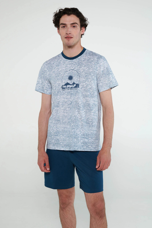 Vamp - Pyžamo s krátkými rukávy 20700 - Vamp blue depths m
