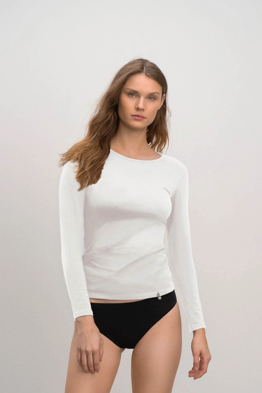 Vamp - Dámské triko s dlouhým rukávem 21921 - Vamp white L