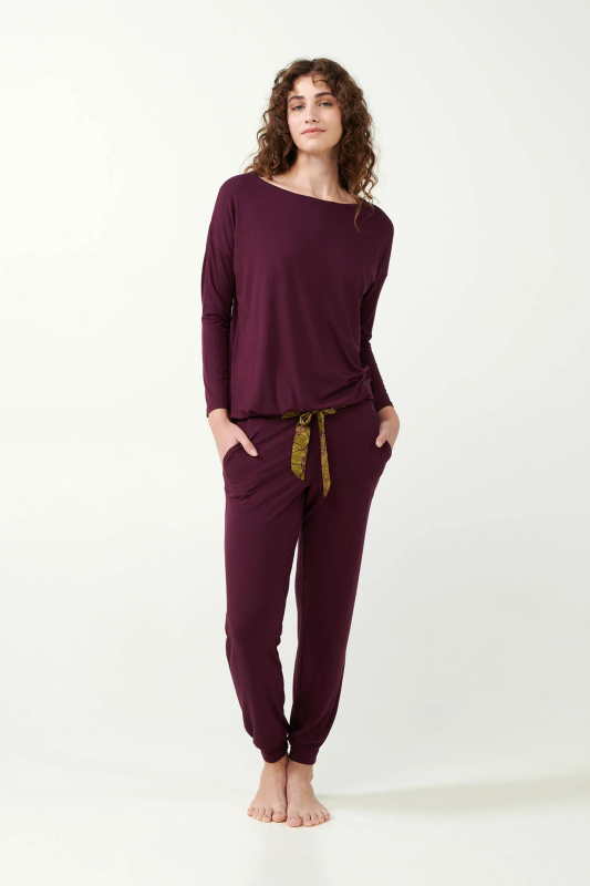 Vamp - Dámské jednobarevné pyžamo 21114 - Vamp Violet xxl