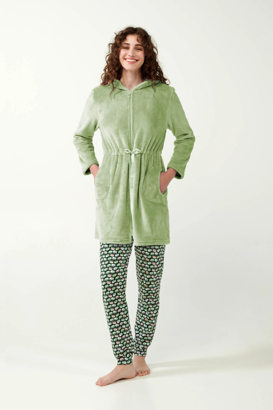 Vamp - Fleecový župan 21330 - Vamp green foam xl