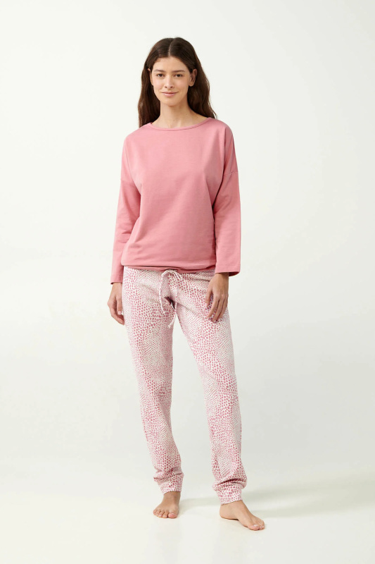 Vamp - Růžové pyžamo s leopardím potiskem 21393 - Vamp rose elegance s