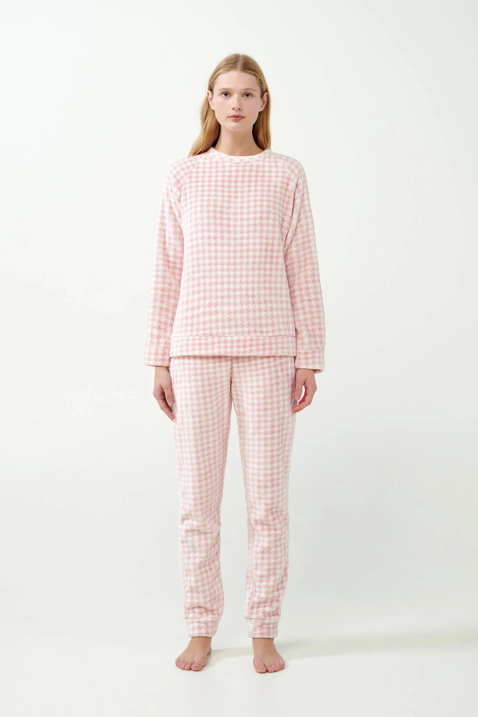 Vamp - Dámské fleecové pyžamo 21425 - Vamp pink peach xl