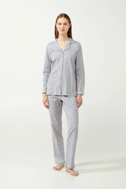 Vamp - Pyžamo se zapínáním na knoflíky 21452 - Vamp light gray L