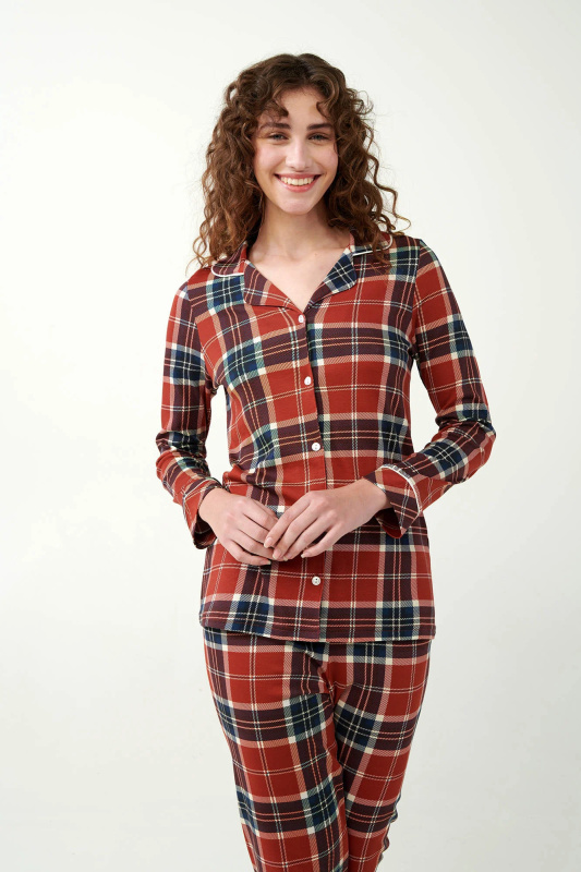 Vamp - Pyžamo s knoflíky 21513 - Vamp blue xl