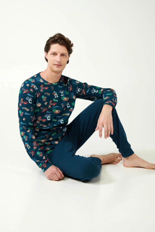 Vamp - Pyžamo s potiskem 21612 - Vamp blue moonlit l