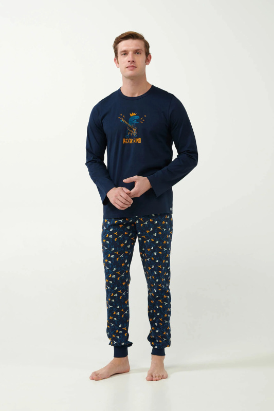 Vamp - Pyžamo s potiskem dinosaurů 21630 - Vamp blue xxl