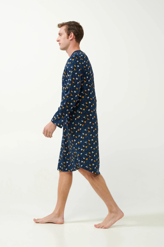 Vamp - Noční košile s potiskem dinosaurů 21632 - Vamp blue xxl