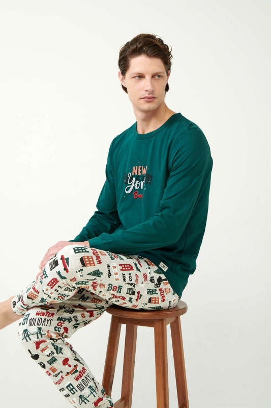 Vamp - Pyžamo s potiskem 21650 - Vamp green sea moss s