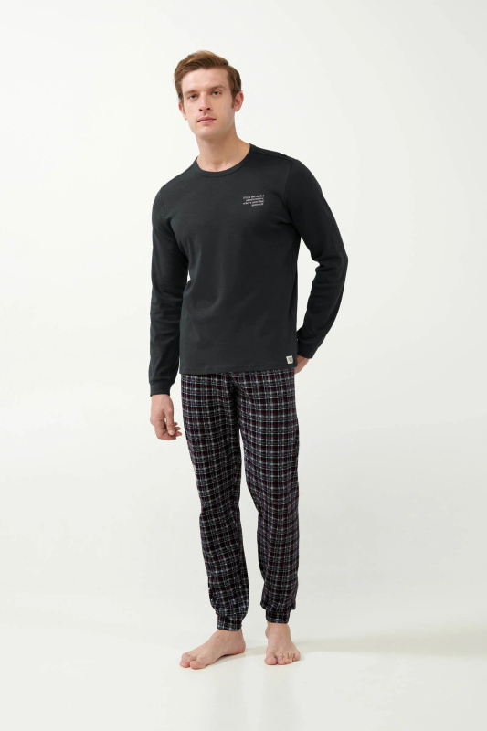 Vamp - Klasické pánské pyžamo 21660 - Vamp dark gray xl
