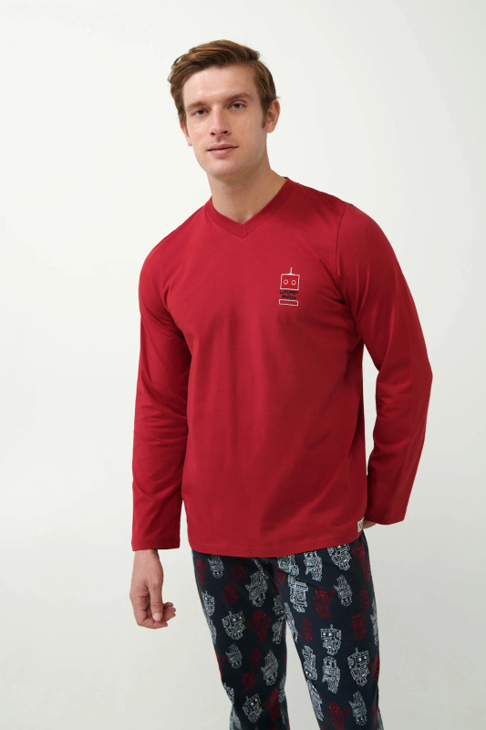 Vamp - Pyžamo s potiskem robotů 21671 - Vamp red chilli pepper xxl