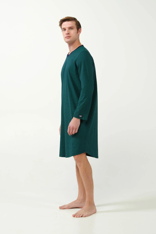 Vamp - Pánská noční košile s geometrickým potiskem 21604 - Vamp blue 5xl