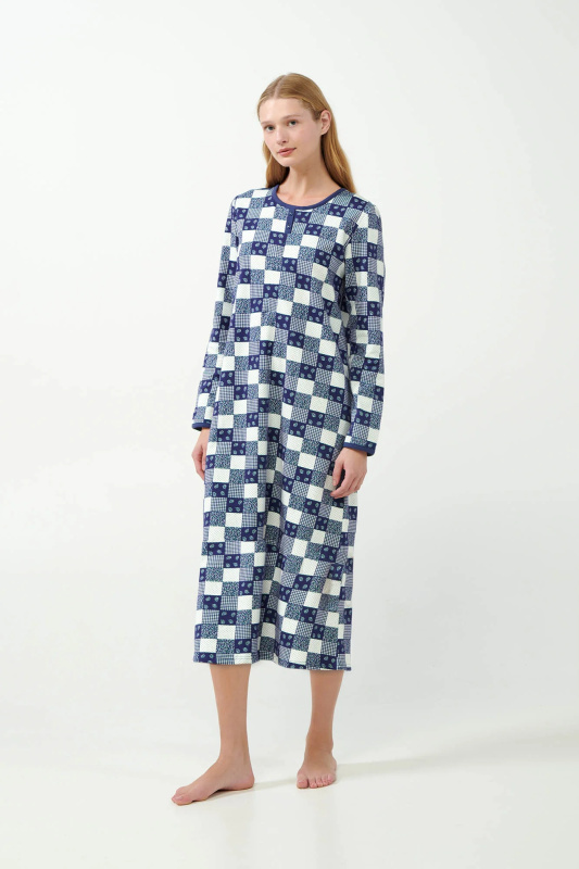 Vamp - Dlouhá noční košile 21435 - Vamp blue patriot xl