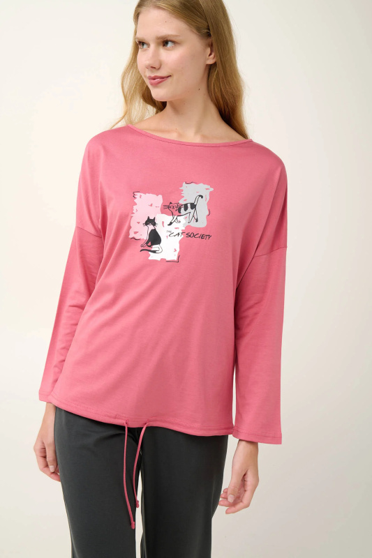 Vamp - Dámské pyžamo s potiskem 21925 - Vamp rose slate s