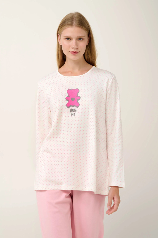 Vamp - Dámské bavlněné pyžamo s potiskem 21932 - Vamp pink blush m