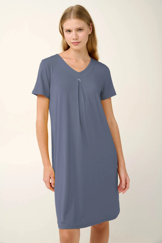 Vamp - Letní noční košile se záhyby 22910 - Vamp blue boa xl