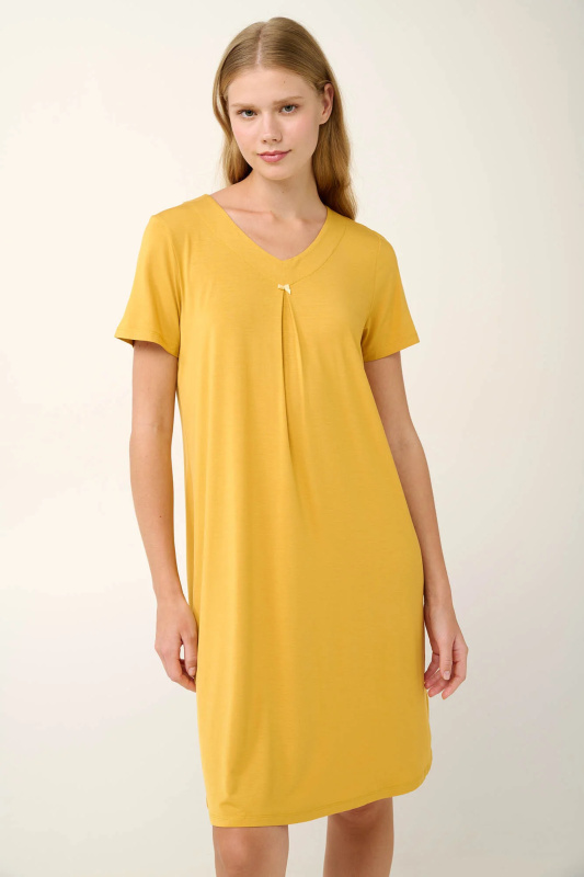 Vamp - Letní noční košile se záhyby 22910 - Vamp yellow narcissus M