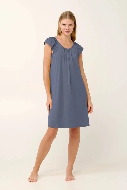 Vamp - Letní noční košile s volánky 22911 - Vamp blue boa m