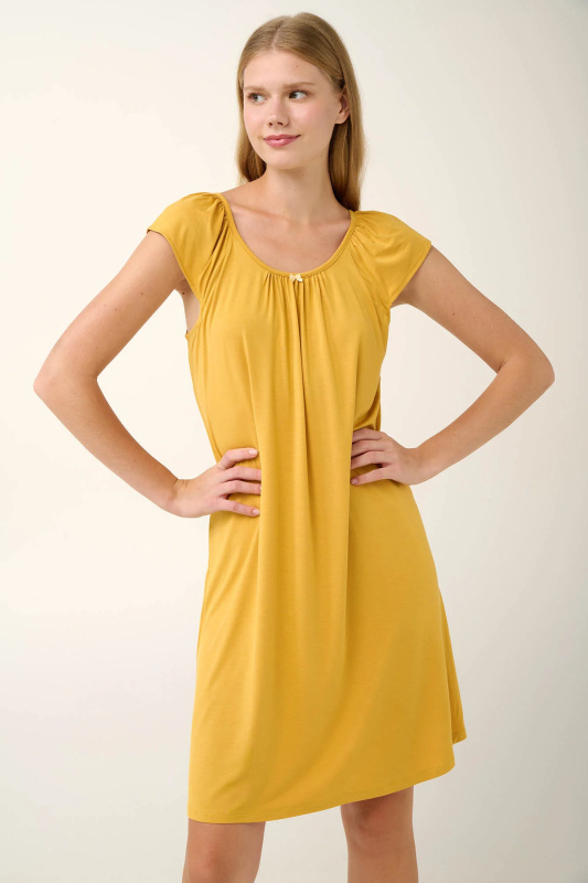 Vamp - Letní noční košile s volánky 22911 - Vamp yellow narcissus l