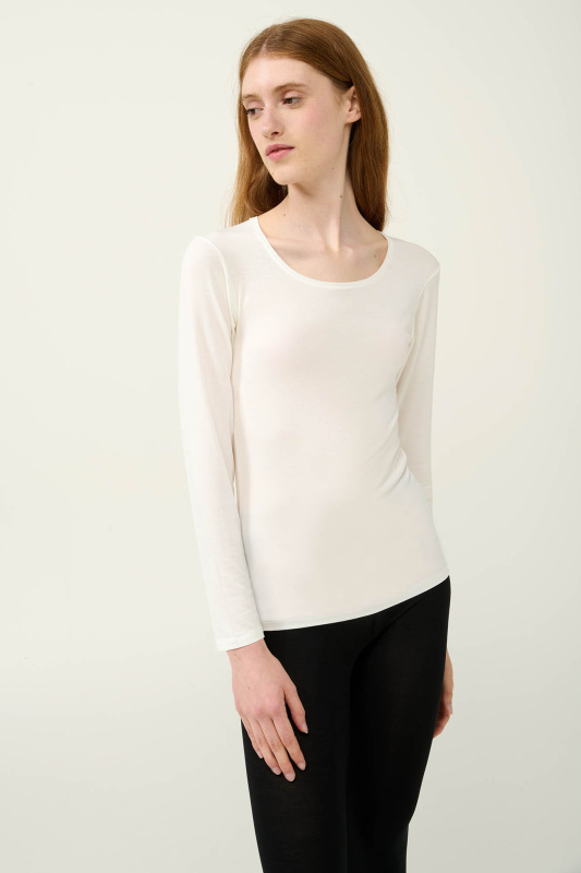 Vamp - T-SHIRT LONG SLEEVES 92% COTTON - 8% ELASTANE 23911 - Vamp white xl