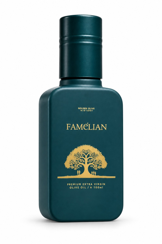 FAMELIAN Golden Olive History Kréta 0,2 extra panenský olivový olej 100 ml – sklo (Dárková edice)