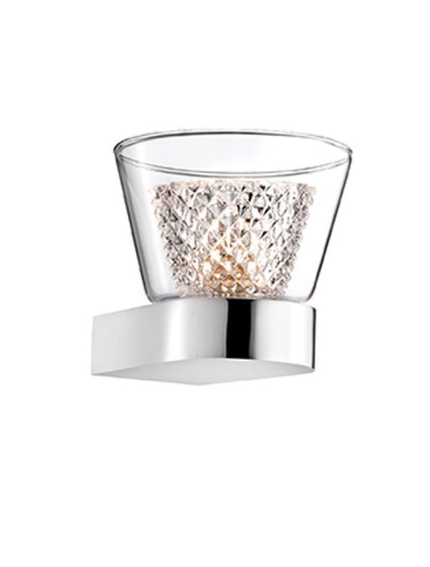 Nova Luce Nástěnné svítidlo BOCCALE chromovaný hliník čiré sklo G9 1x5W vč. žárovky