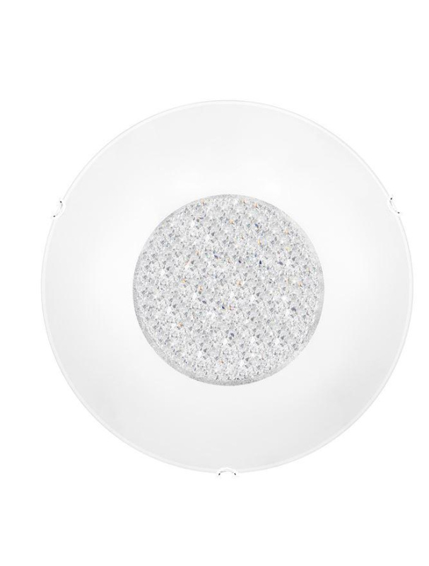 Nova Luce Stropní svítidlo ERA bílé sklo a křišťál chromovaný kov E27 2x12W