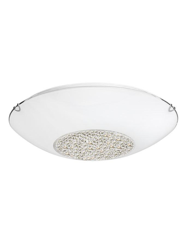 Nova Luce Stropní svítidlo ERA bílé sklo a křišťál chromovaný kov E27 3x12W