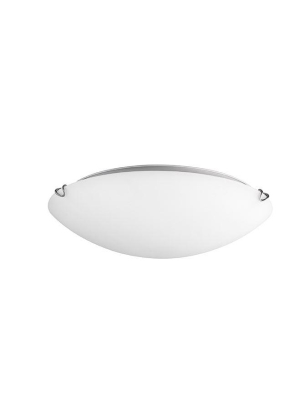 Nova Luce Stropní svítidlo ANCO matné bílé sklo chromovaný kov E27 2x12W