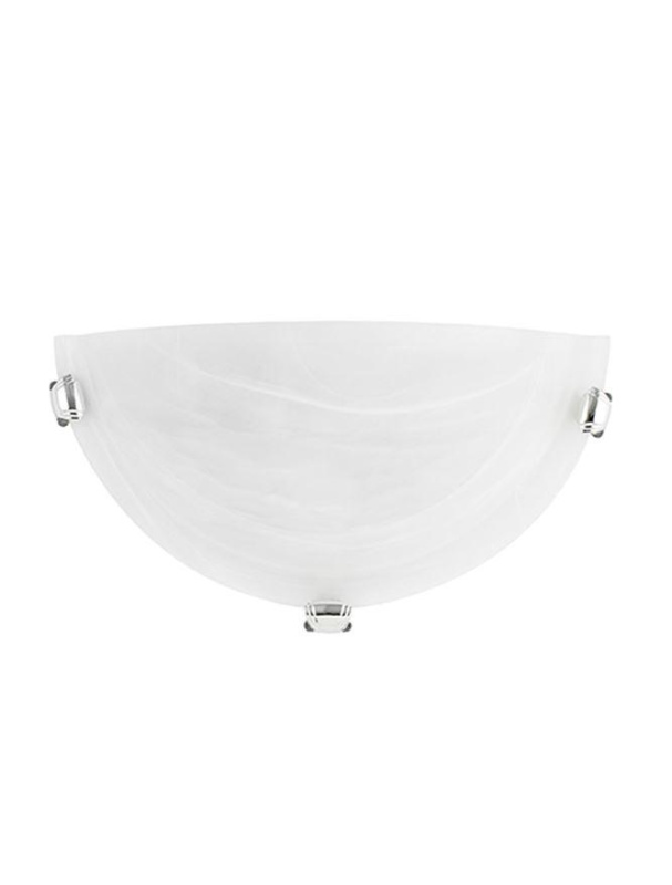 Nova Luce Nástěnné svítidlo GIORNO bílá;opálové sklo chromovaný kov E27 1x12W