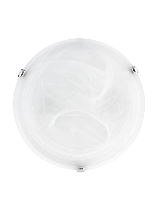 Nova Luce Stropní svítidlo GIORNO bílá;opálové sklo chromovaný kov E27 1x12W