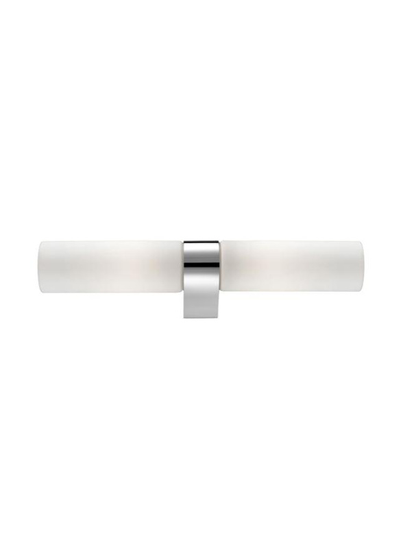 Nova Luce Nástěnné svítidlo POLO bílé opálové sklo chromovaný hliník E14 2x5W IP44