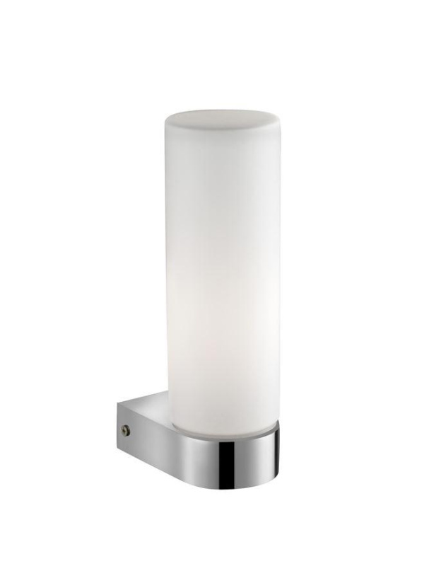 Nova Luce Nástěnné svítidlo POLO bílé opálové sklo chromovaný hliník E14 1x5W IP44