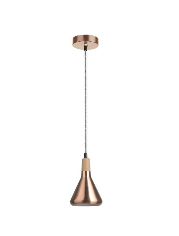Nova Luce Závěsné svítidlo VENANZIO, přírodní dřevo E14 1x5 W Barva: Měď