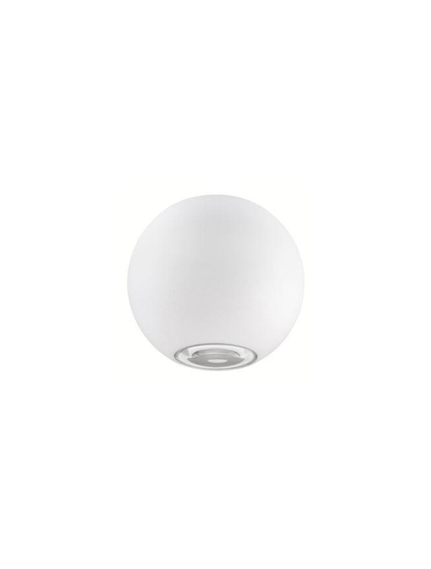 Nova Luce Venkovní nástěnné svítidlo COMO bílá hliník a sklo LED 2x5W 3000K 2x51st. IP54 světlo ve dvou směrech