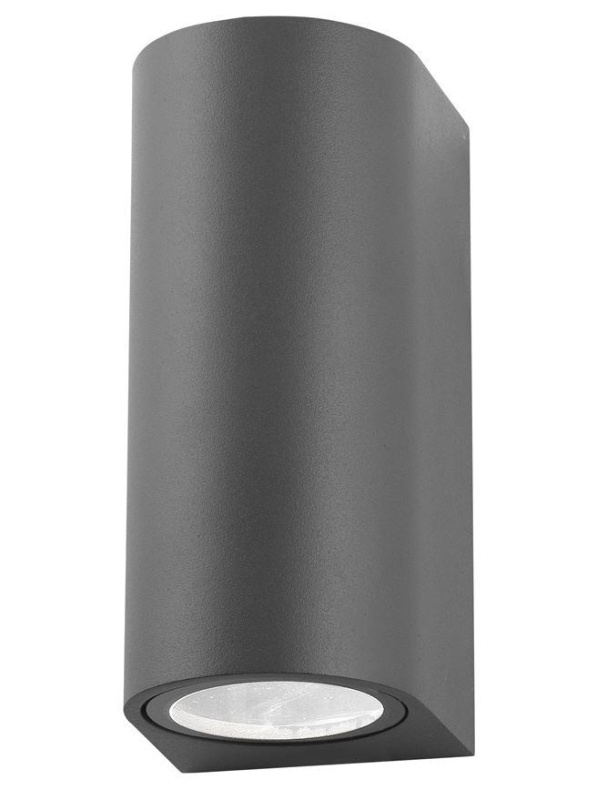 Nova Luce Venkovní nástěnné svítidlo NERO, GU10 2x7W IP54 Barva: Šedá