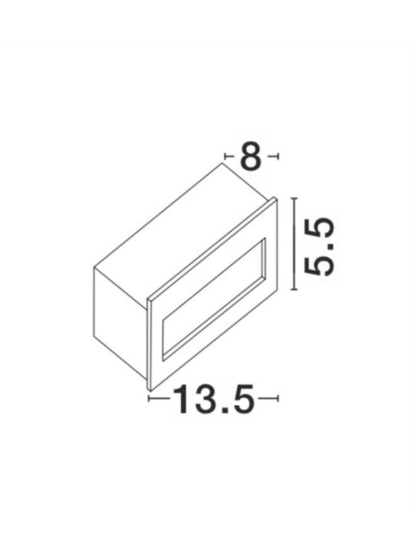 Nova Luce Venkovní zapuštěné svítidlo do zdi KRYPTON bílá, LED 3W 3000K 17st. IP54