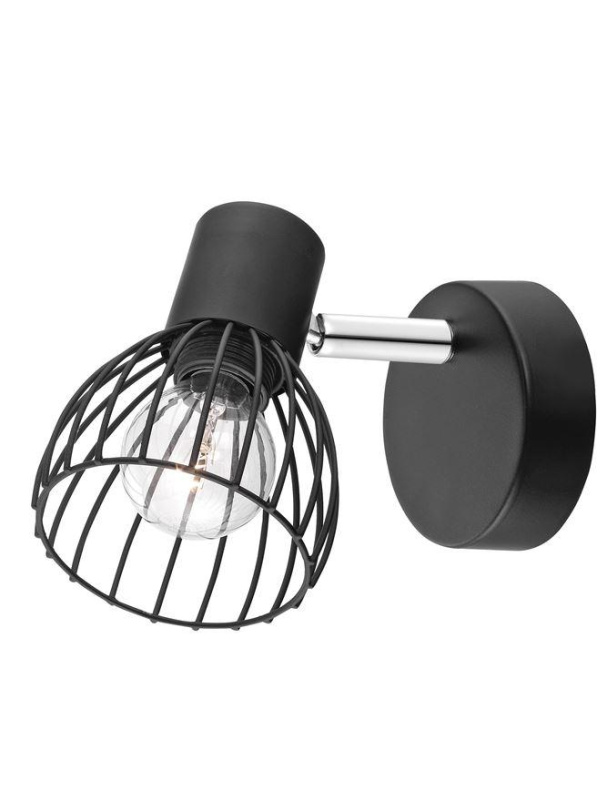 Nova Luce Bodové svítidlo FIUMICINO matný černý kov E14 1x5W
