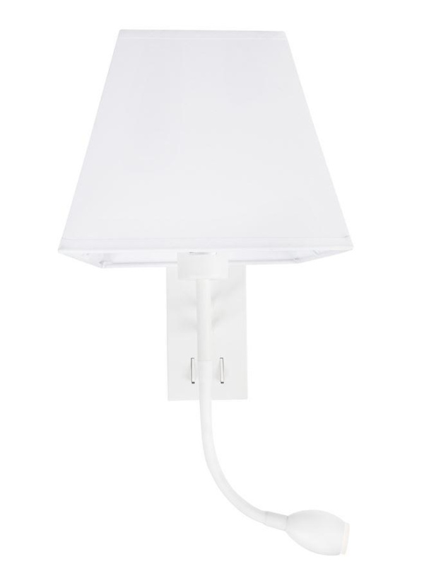Nova Luce Nástěnné svítidlo VALENCIA, E27 1x40W 3W čtecí lampička / vypínač na těle Barva: Bílá