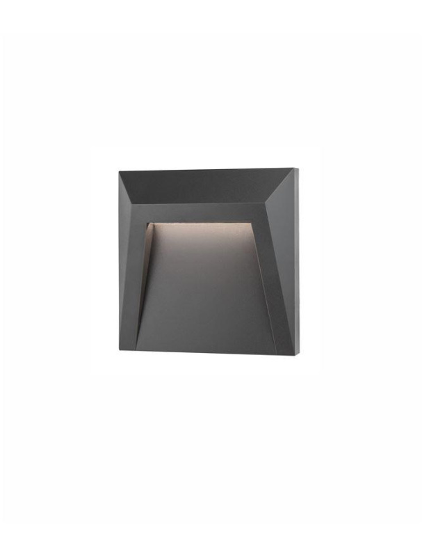 Nova Luce Venkovní nástěnné svítidlo LUTON tmavě šedý ABS LED 1.2W 3000K IP65, vč. driveru