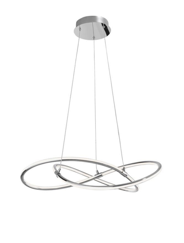 Nova Luce Závěsné LED svítidlo MARTINO chromovaný hliník a akryl 50W 3000K