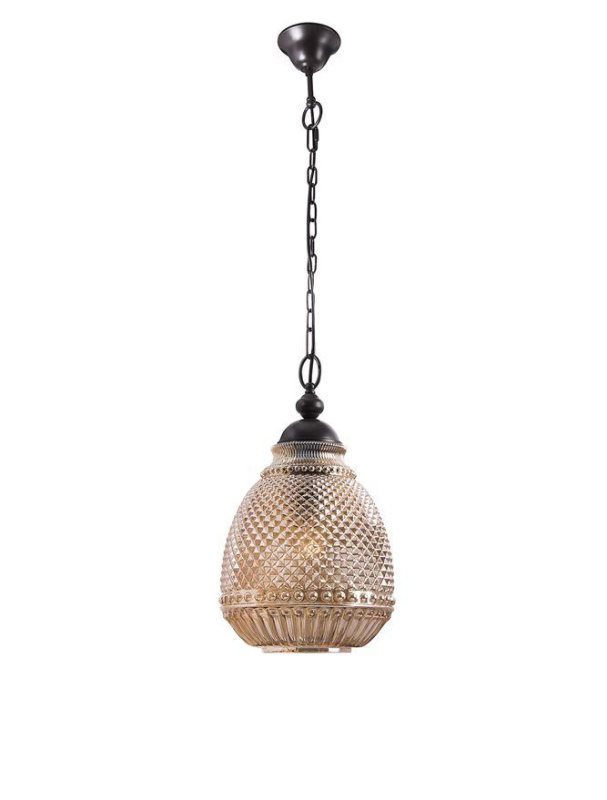 Nova Luce Závěsné svítidlo TOULON, 27cm, E27 1x12W Barva: Amber sklo