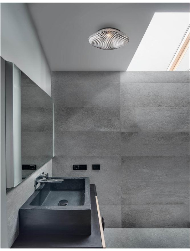 Nova Luce Stropní svítidlo SENS, 25cm, E27 1x12W Barva: Kouřové sklo
