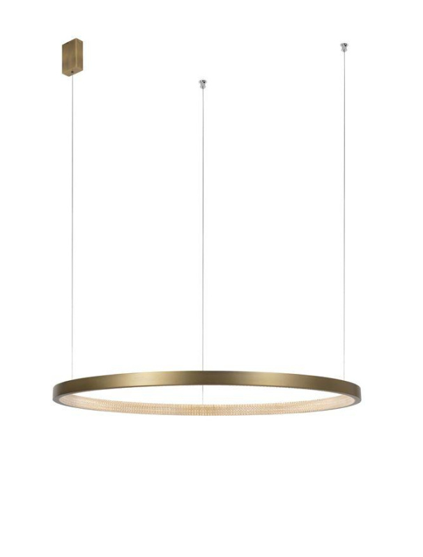 Nova Luce Závěsné LED svítidlo VEGAS, ø108cm, antický mosazný hliník, 35W 3000K
