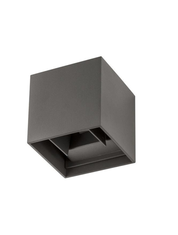 Nova Luce Venkovní nástěnné svítidlo COMO tmavě šedý hliník LED 2x3W 3000K 3000K nastavitelný úhel 0-90st. IP54