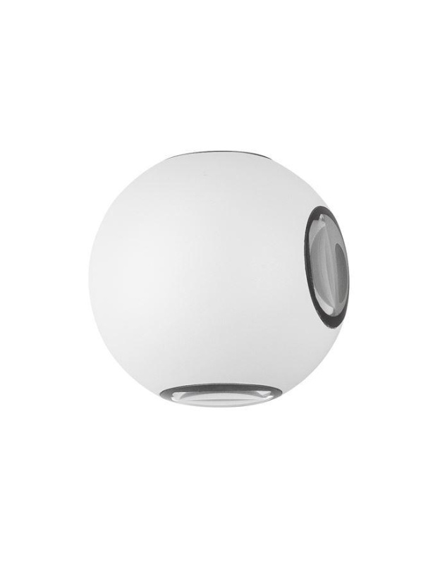 Nova Luce Venkovní nástěnné svítidlo COMO bílá hliník a sklo LED 4x1W 3000K 4x51st. IP54 světlo ve čtyřech směrech